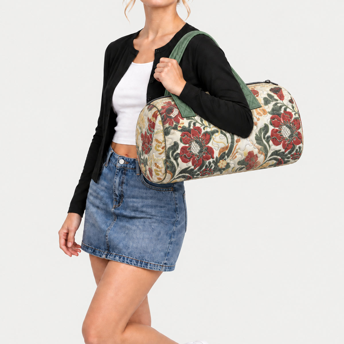 Italy Lutos LumLock™ Lightweight Quilted Duffle Bag with Zipper