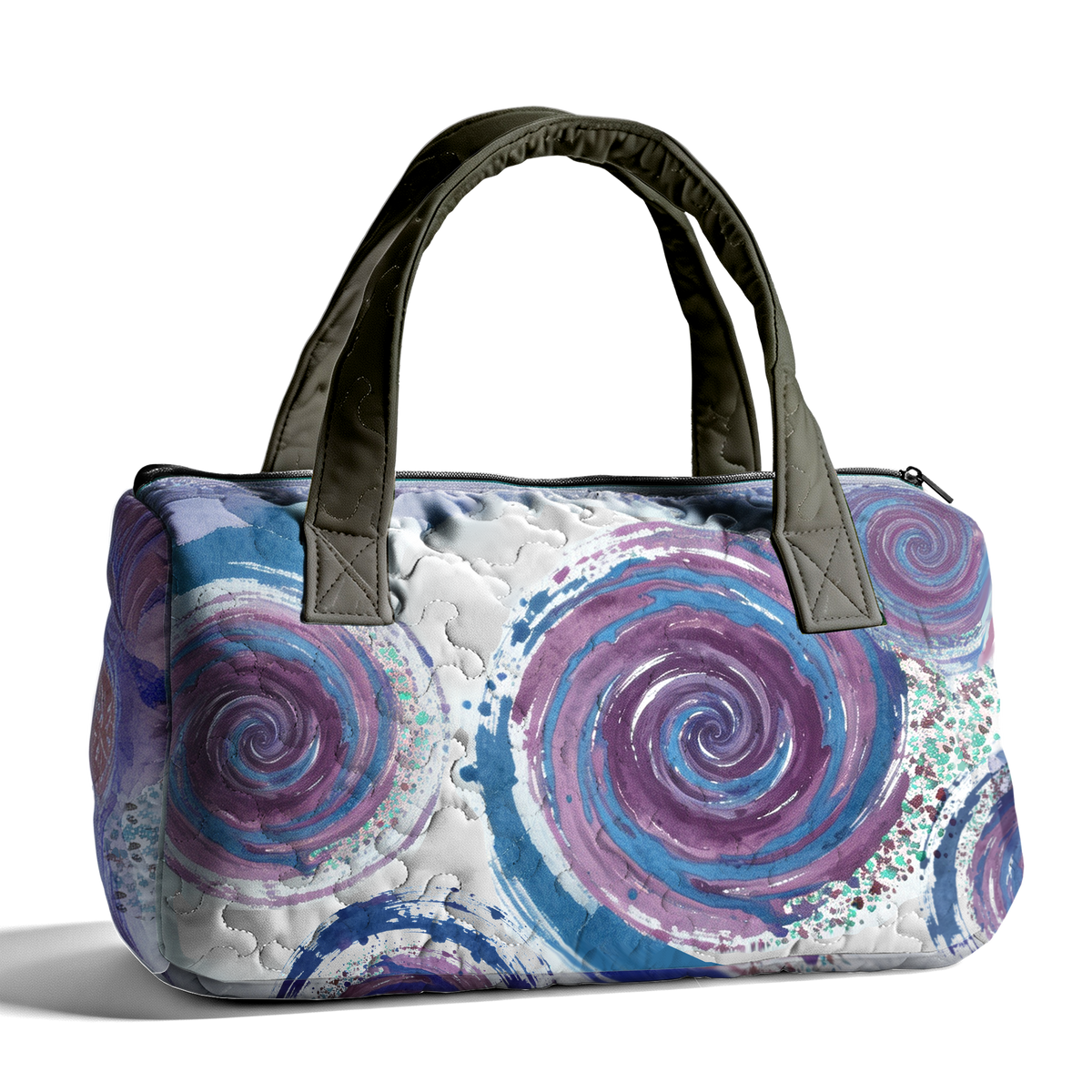 Drifting Paint Starry Sky LumLock™ Lightweight Quilted Duffle Bag with Zipper