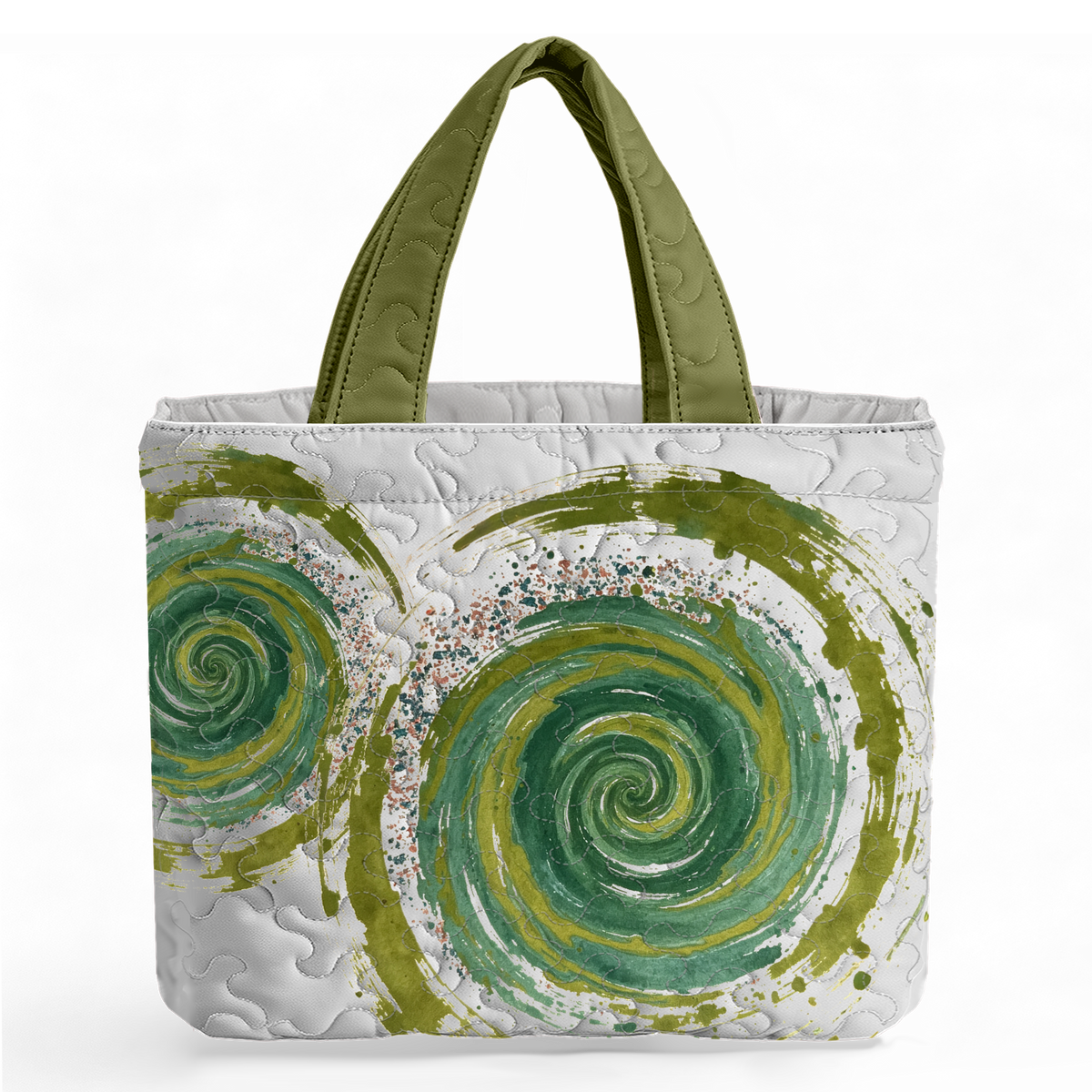 Floating Paint Spinning Circle LumLock™ Lightweight Quilted Tote Bag