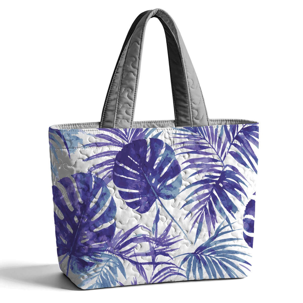Tropical Monstera LumLock™ Lightweight Quilted Tote Bag