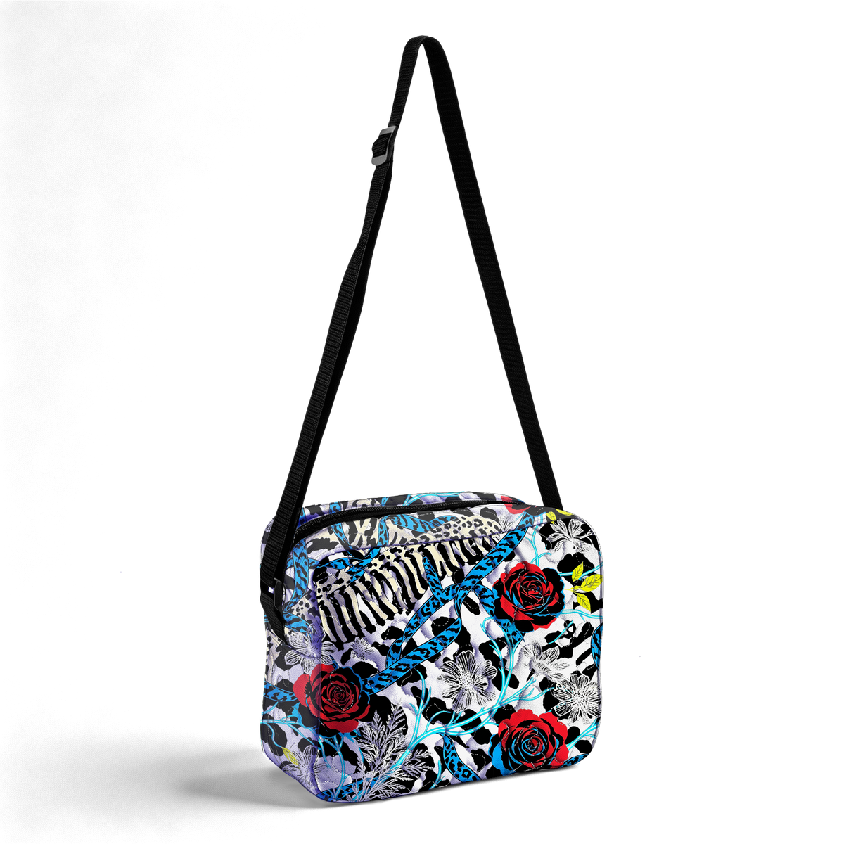 Blue Rose Blue Bones LumLock™ Lightweight Quilted Shoulder Bag Crossbody