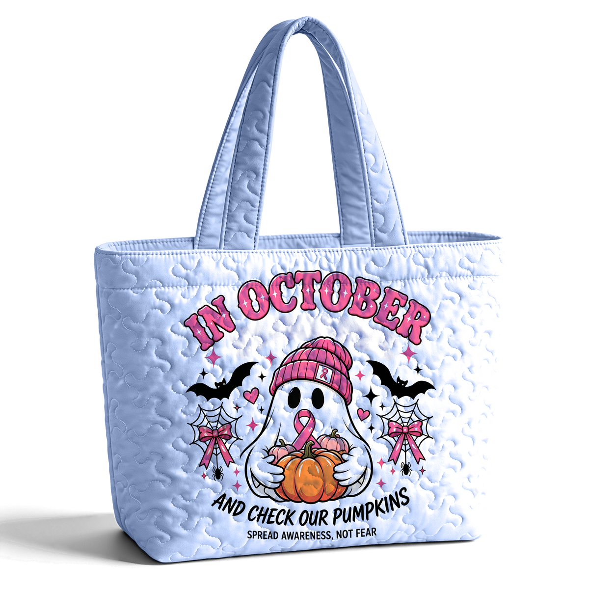 Check Our Pumpkins LumLock™ Lightweight Quilted Tote Bag