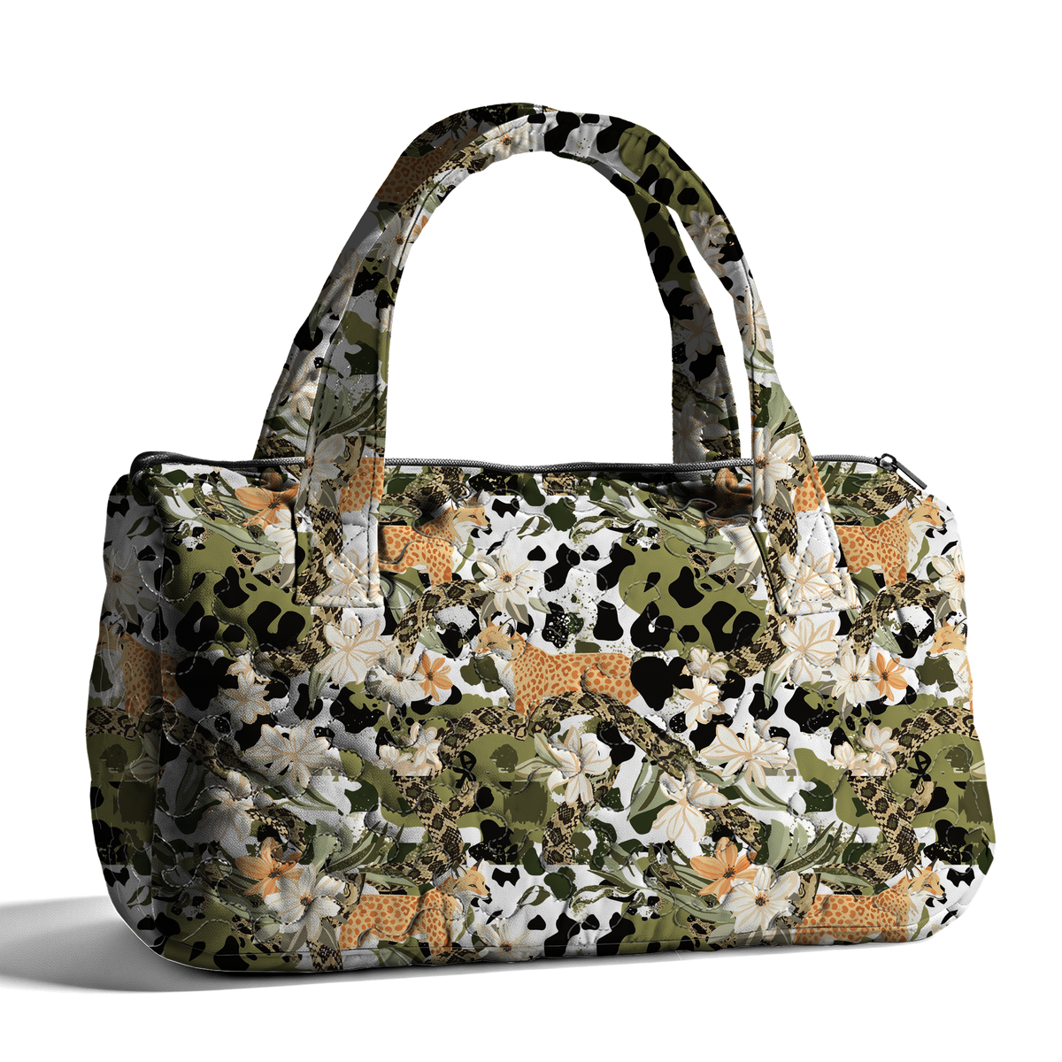 Python Orchid LumLock™ Lightweight Quilted Duffle Bag with Zipper