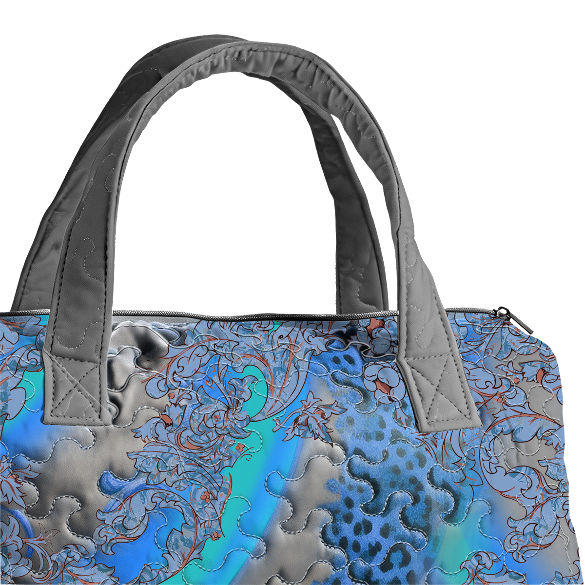Thorn Crown Leopard Print LumLock™ Lightweight Quilted Duffle Bag with Zipper