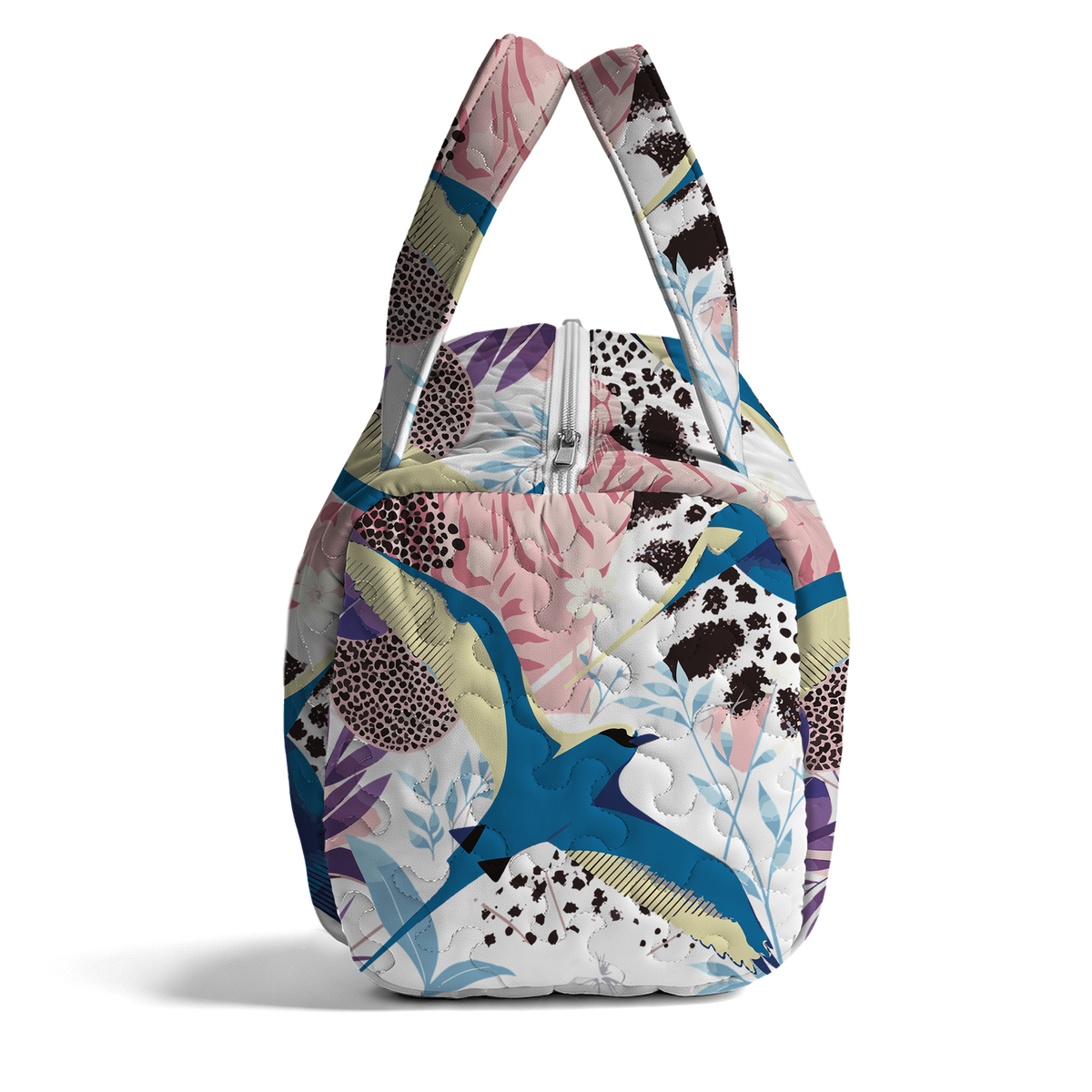 Tiger Striped Rose LumLock™ Lightweight Quilted Duffle Bag with Zipper