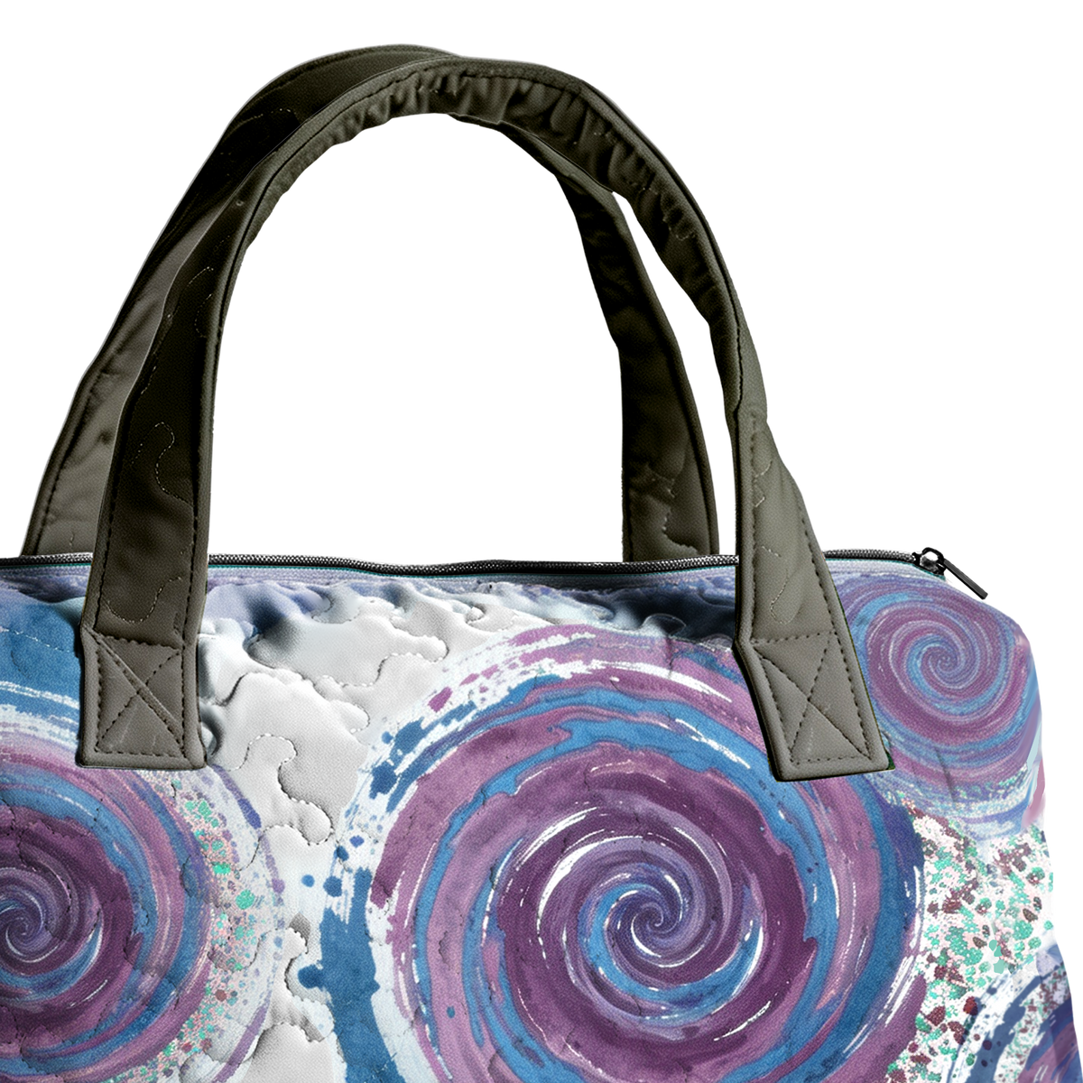 Drifting Paint Starry Sky LumLock™ Lightweight Quilted Duffle Bag with Zipper