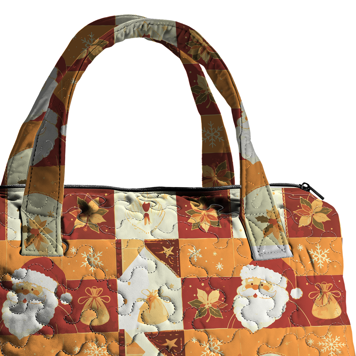 Santa Claus Figure LumLock™ Lightweight Quilted Duffle Bag with Zipper