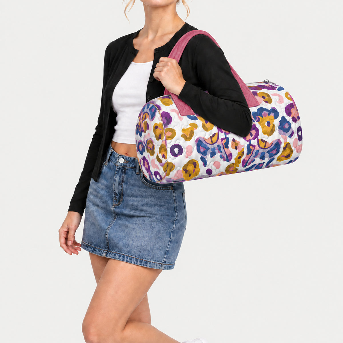 Rainbow Pony LumLock™ Lightweight Quilted Duffle Bag with Zipper