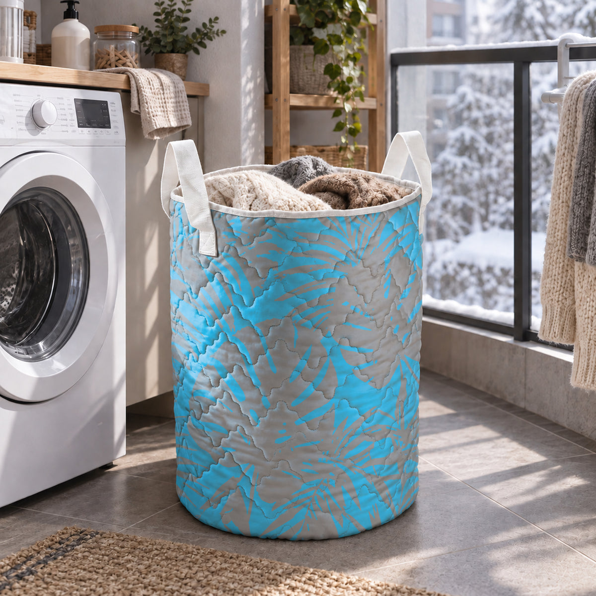 Pottery Totem  LumLock™ Lightweight Large Capacity Quilted Laundry Basket