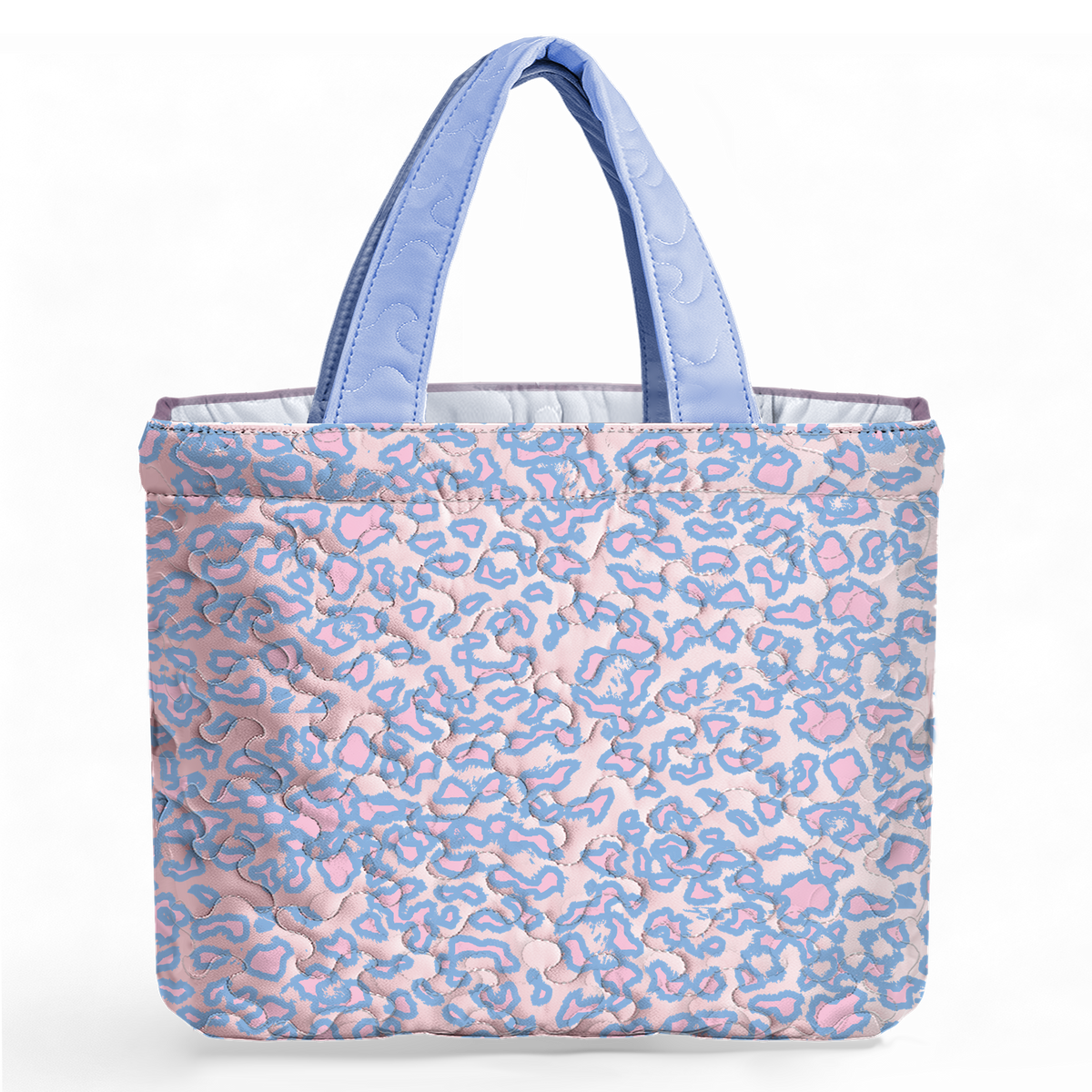 Neon Leopard Print LumLock™ Lightweight Quilted Tote Bag