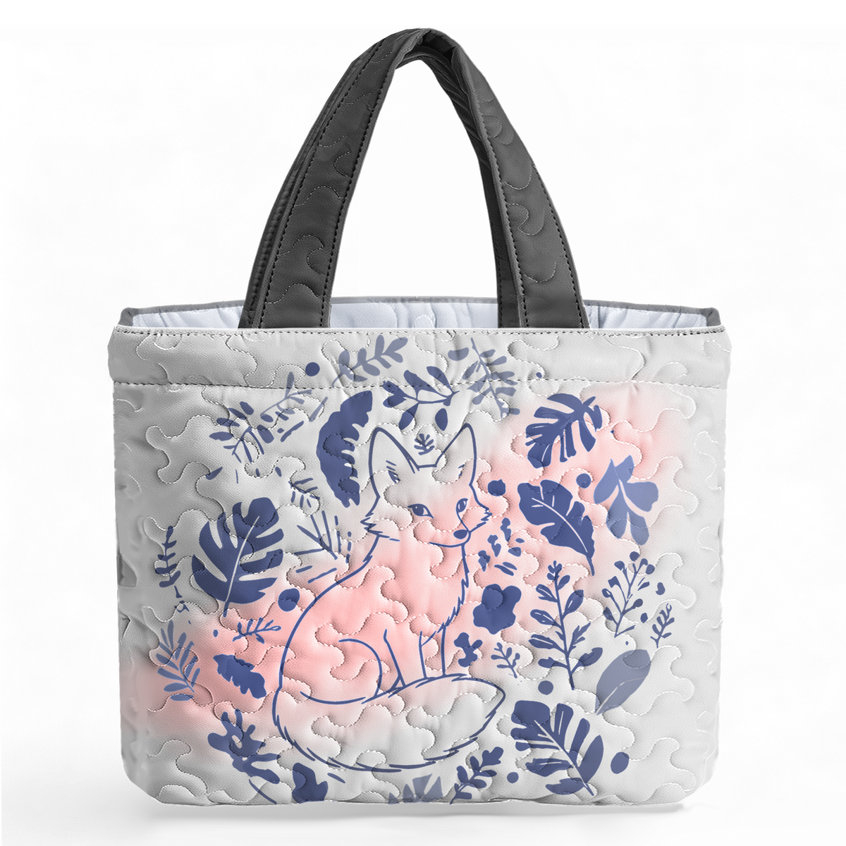 Beast in the Flowers Inkt LumLock™ Lightweight Quilted Tote Bag