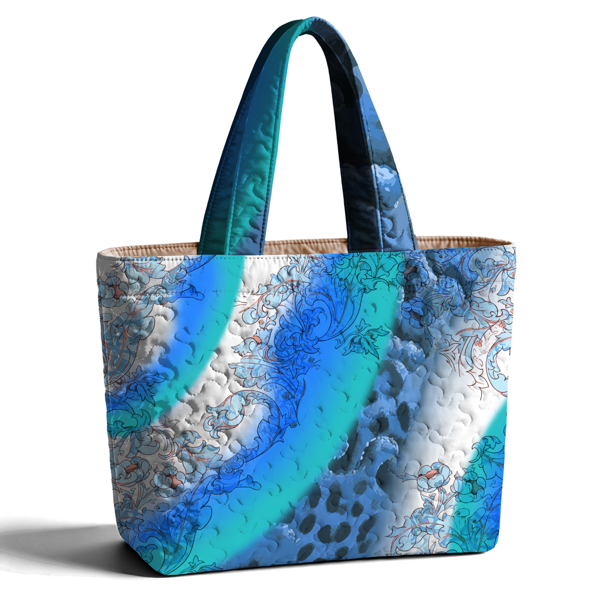 Thorn Crown Leopard Print LumLock™ Lightweight Quilted Tote Bag