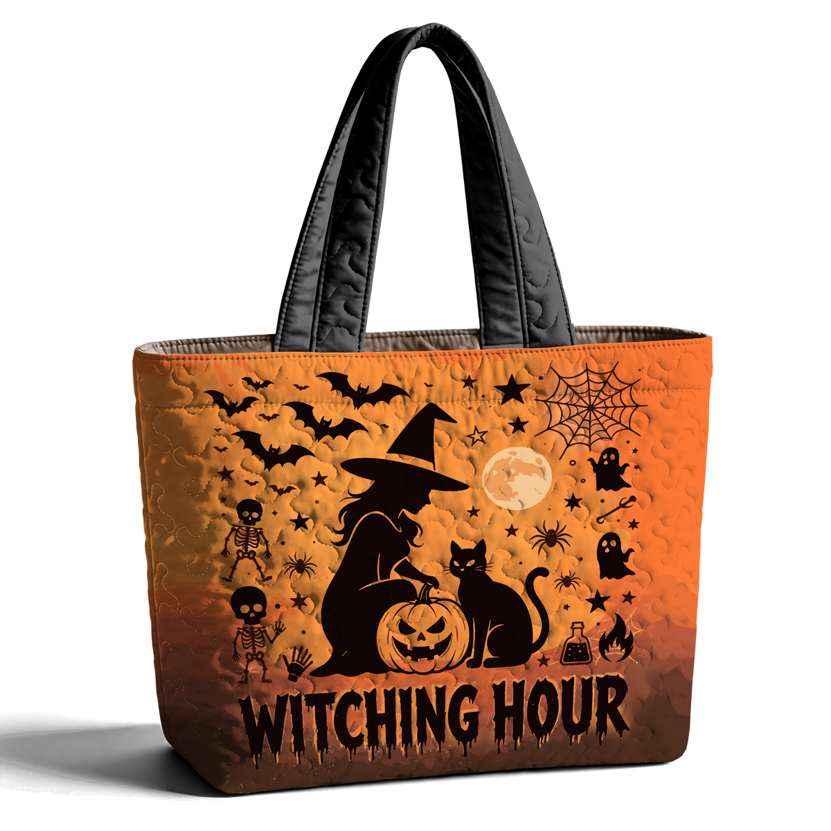 Halloween Witching Hour LumLock™ Lightweight Quilted Tote Bag