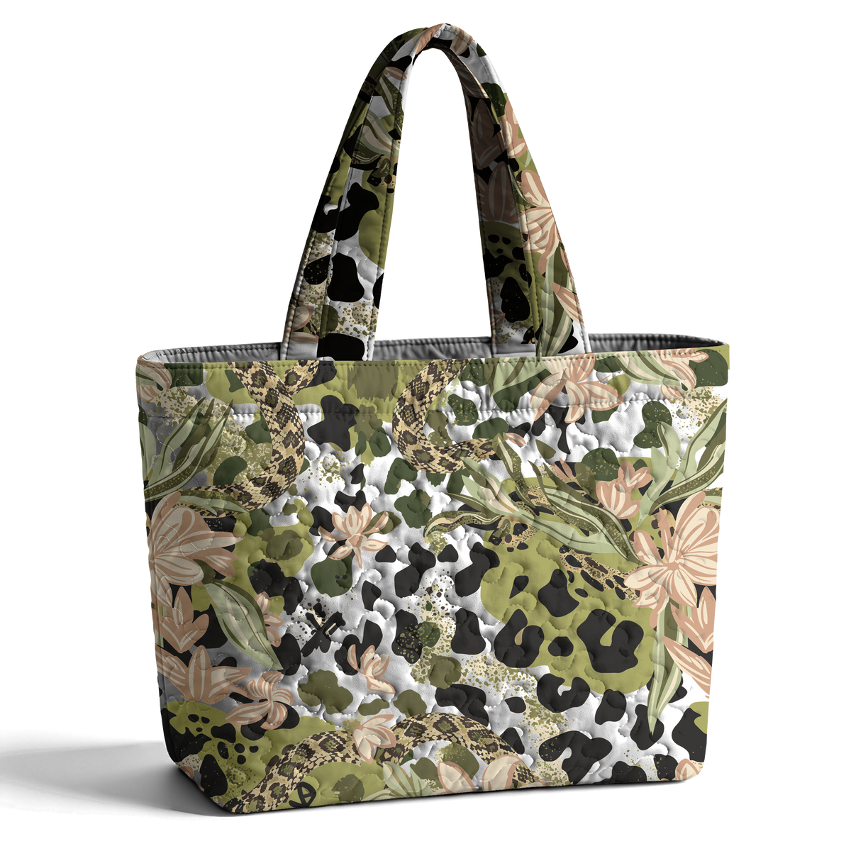 Python Orchid LumLock™ Lightweight Quilted Tote Bag