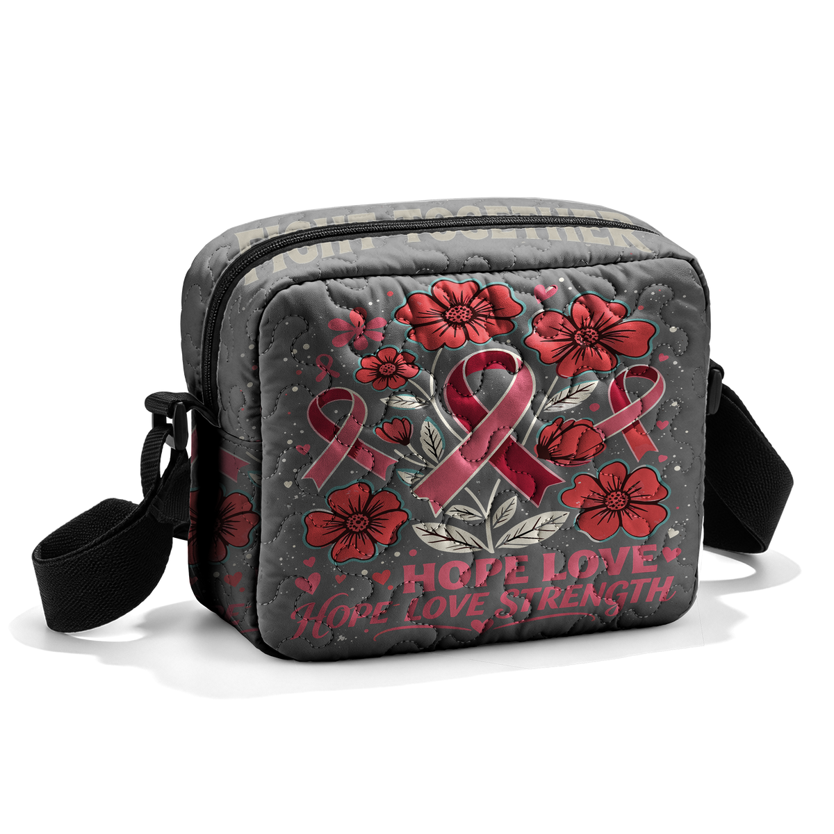 Hope Love Hope Love Strength LumLock™ Lightweight Quilted Shoulder Bag Crossbody