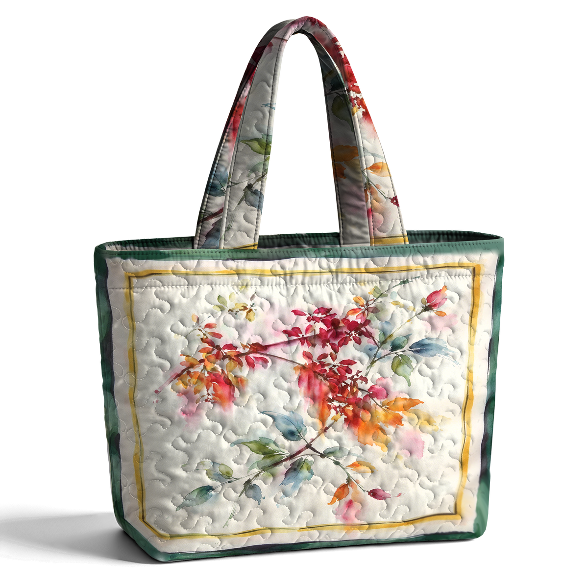 Urban Floral Drape Panel LumLock™ Lightweight Quilted Tote Bag