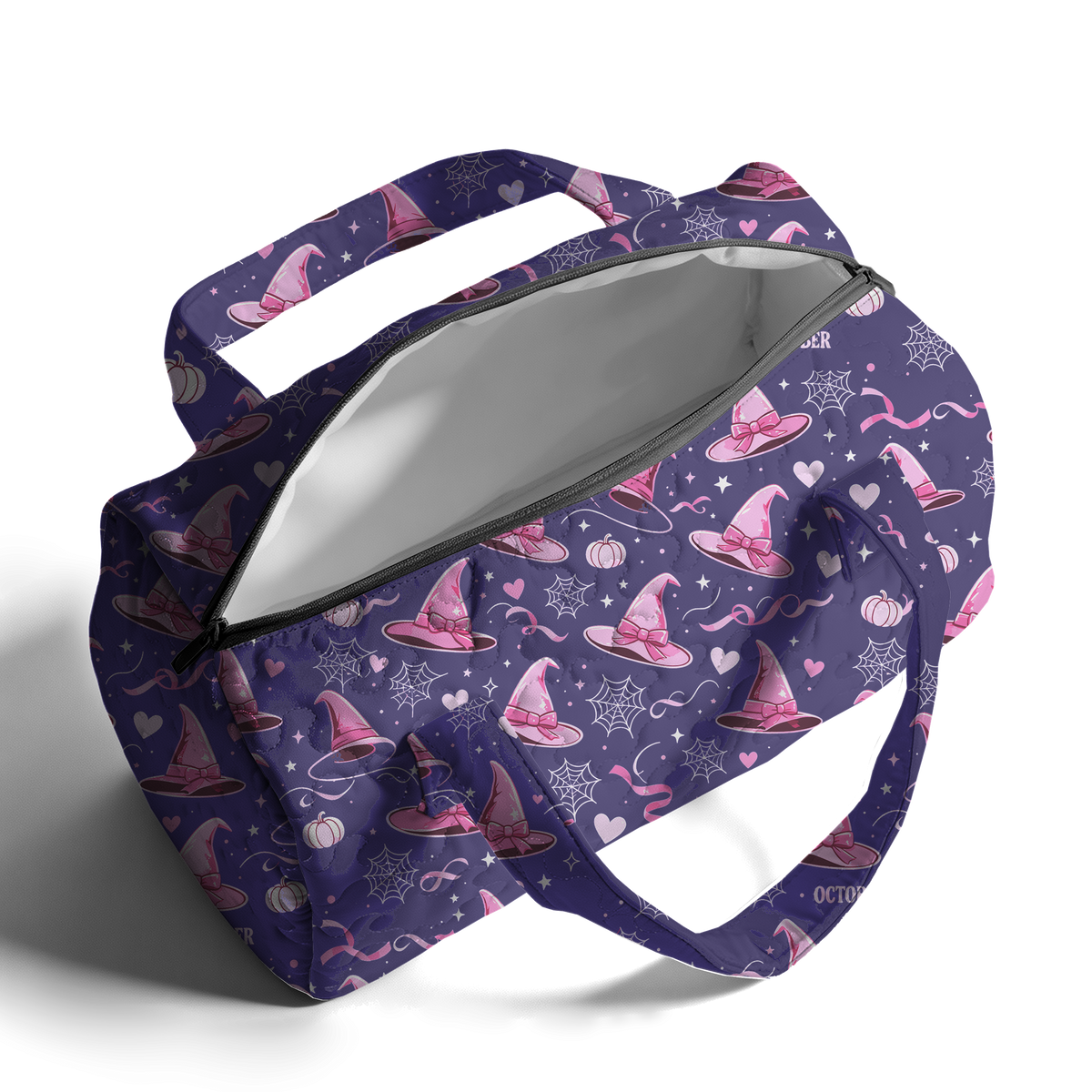 October Witch Hat LumLock™ Lightweight Quilted Duffle Bag with Zipper