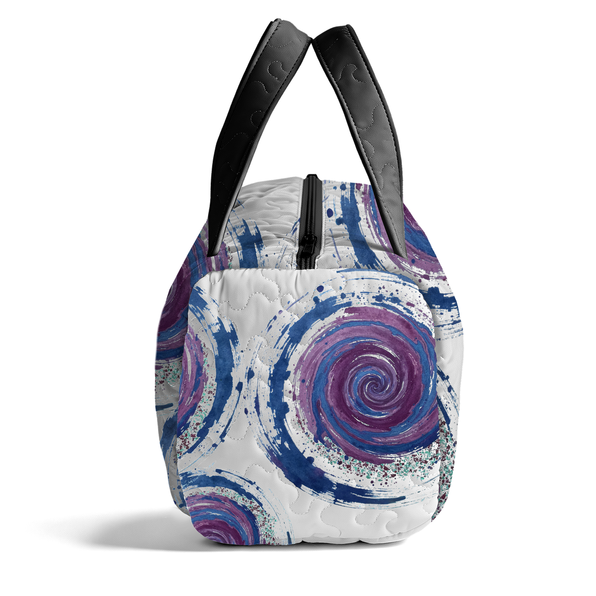 Drifting Paint Starry Sky LumLock™ Lightweight Quilted Duffle Bag with Zipper
