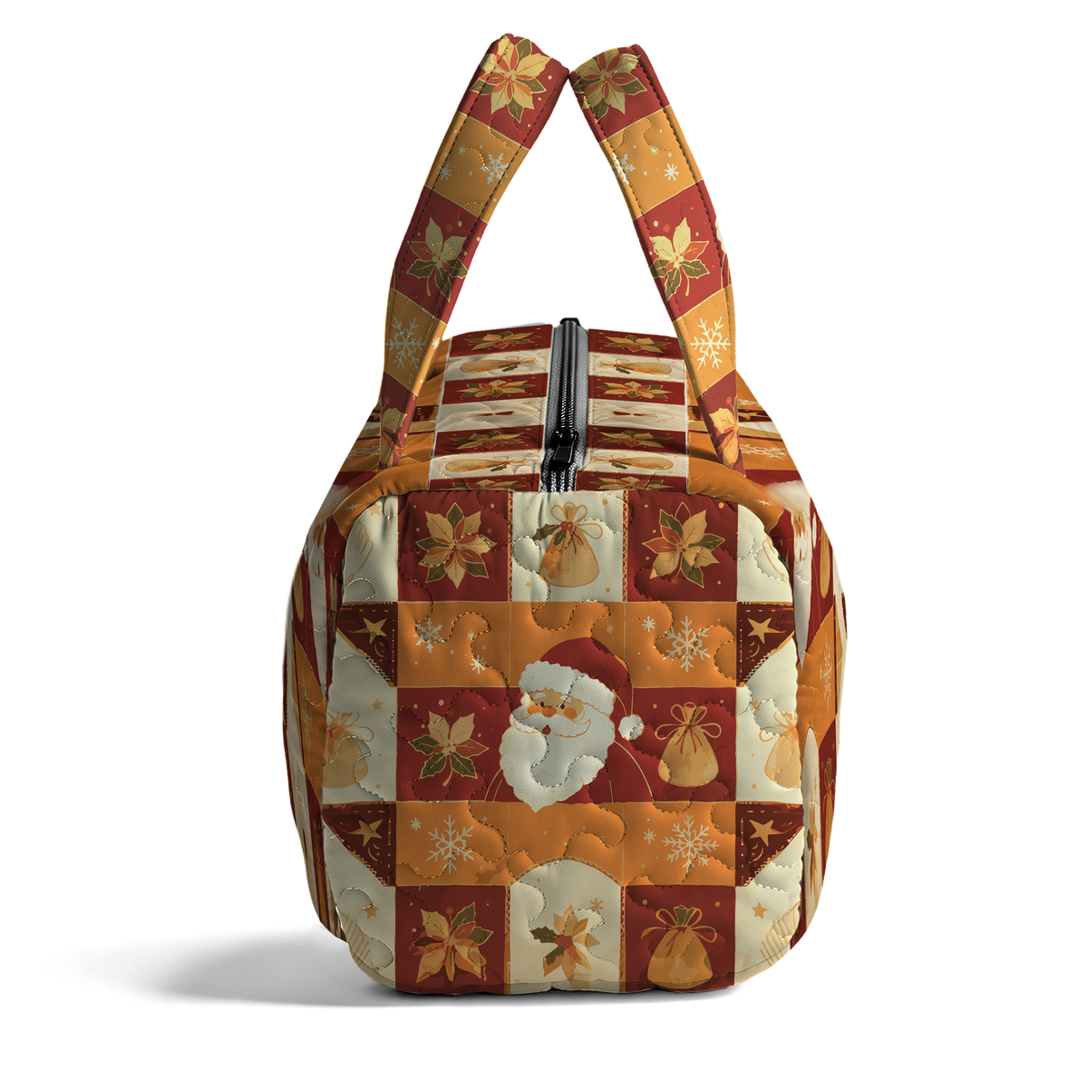 Santa Claus Figure LumLock™ Lightweight Quilted Duffle Bag with Zipper