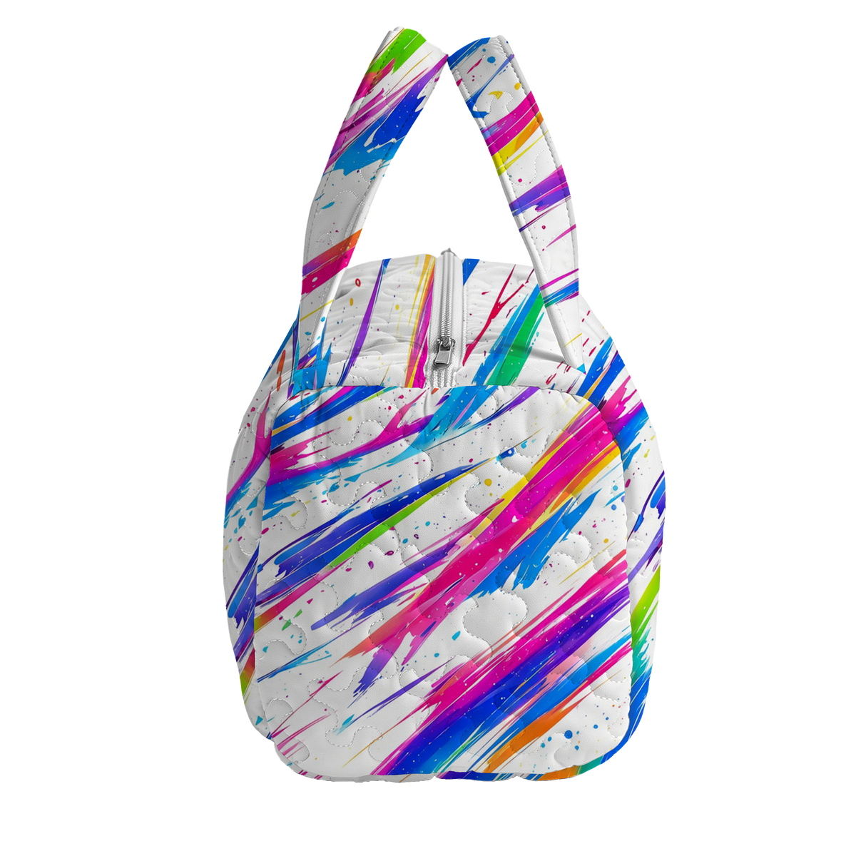 Tie Dye Rainbow LumLock™ Lightweight Quilted Duffle Bag with Zipper